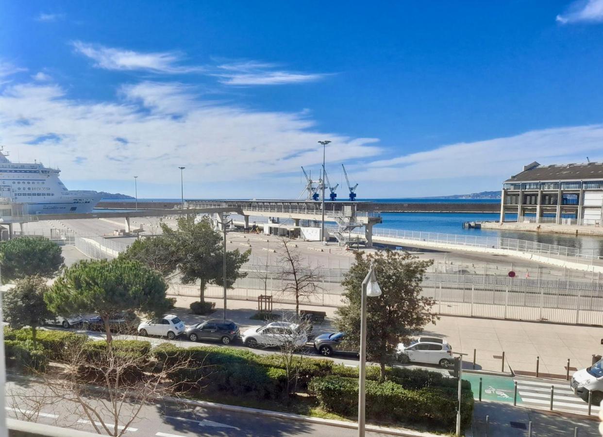 Spacieux Et Lumineux Appartement Vue Mer Joliette Marseille Eksteriør billede